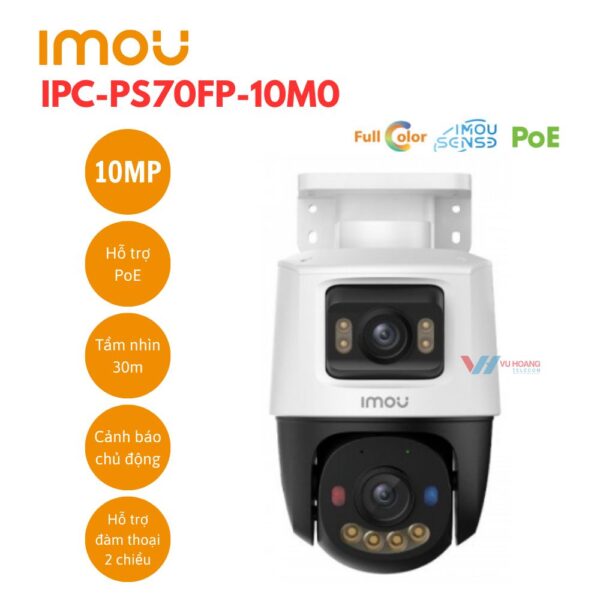 Camera PoE IMOU IPC-PS70FP-10M0 2 ống kính siêu nét