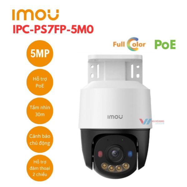 Camera PoE PT 5MP IMOU IPC-PS7FP-5M0