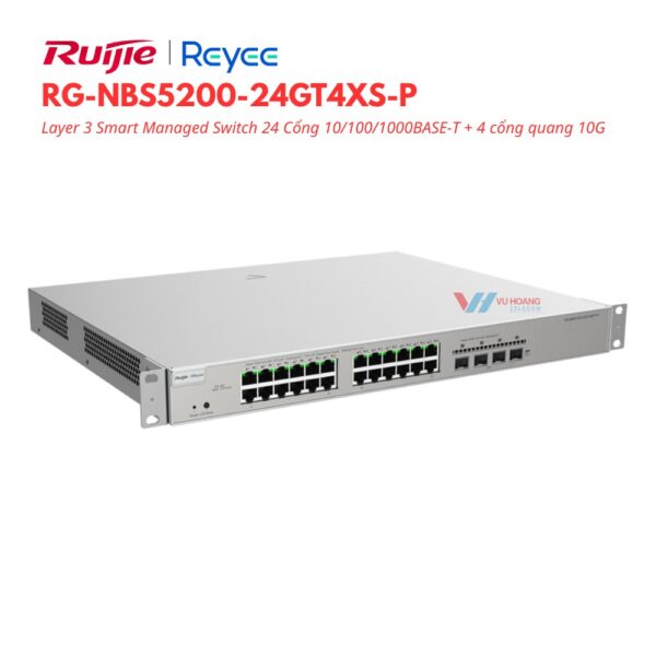 Switch 24 cổng Reyee RG-NBS5200-24GT4XS-P giá tốt