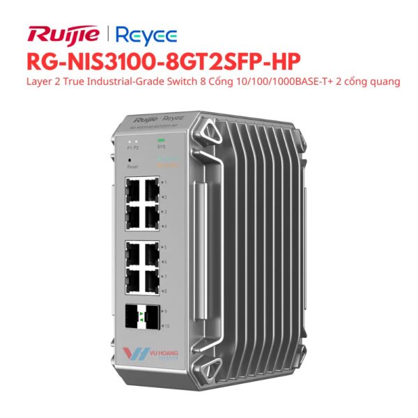 Switch công nghiệp 8 cổng Reyee RG-NIS3100-8GT2SFP-HP