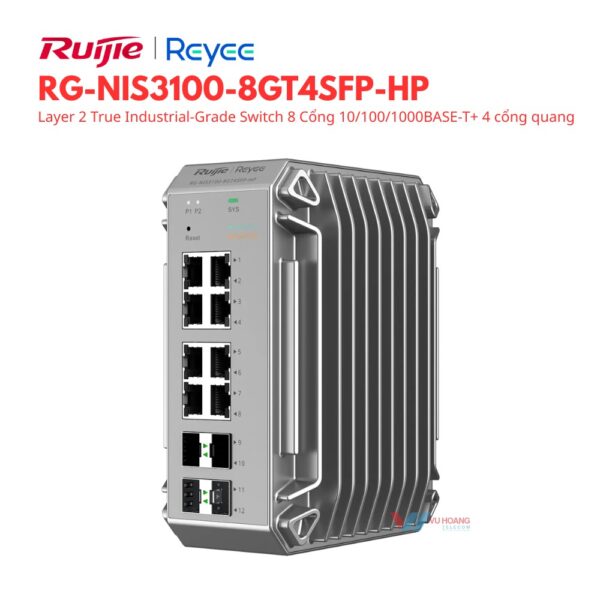 Switch công nghiệp 8 cổng Reyee RG-NIS3100-8GT4SFP-HP