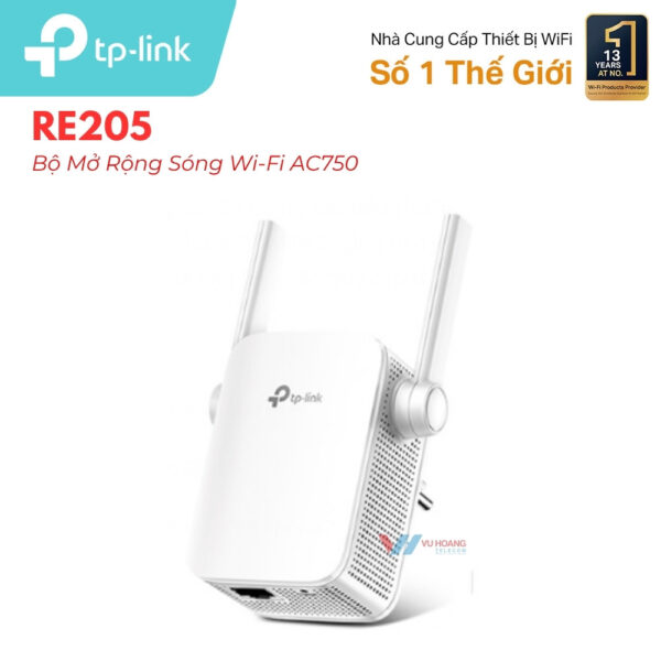 Bộ Mở Rộng Sóng Wi-Fi TP-LINK RE205 AC750 | Chính Hãng