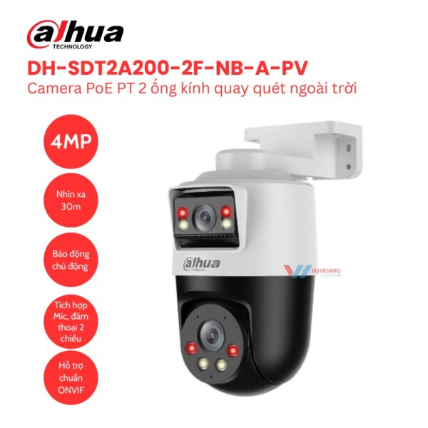 Camera Dahua DH-SDT2A200-2F-NB-A-PV - PT 2 Ống Kính