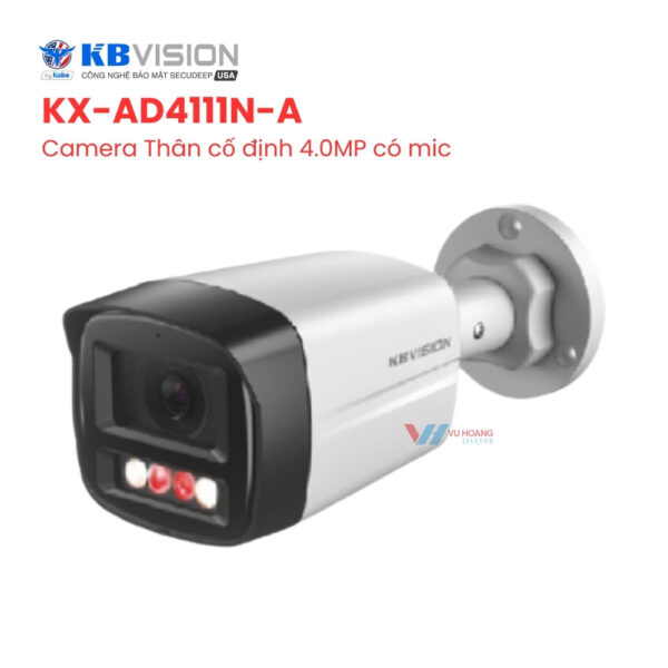 Camera IP KBVISION KX-AD4111N-A - Thân 4MP Ánh Sáng Kép