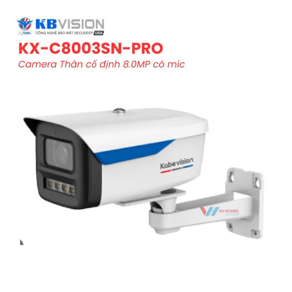 Camera KBVISION KX-C8003SN-PRO - Thân 8MP 4K AI Mic