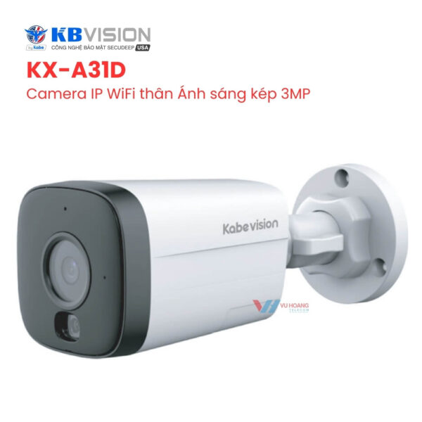 Camera WiFi KBVISION KX-A31D - Thân 3MP Ánh Sáng Kép
