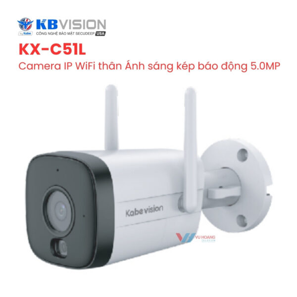 Camera WiFi KBVISION KX-C51L - Thân 5MP Còi Hú