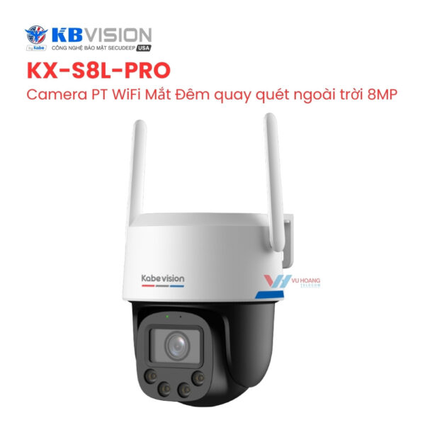 Camera WiFi KBVISION KX-S8L-PRO - PT 8MP 4K Mắt Đêm