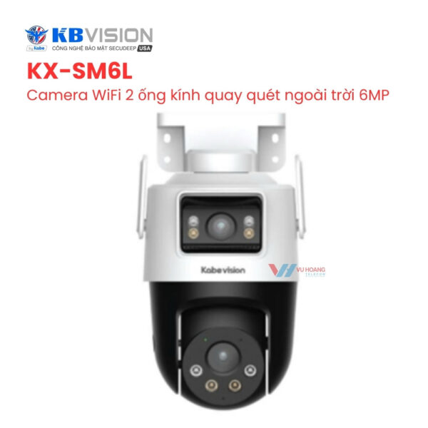 Camera WiFi KBVISION KX-SM6L - 2 Ống Kính 6MP Ngoài Trời