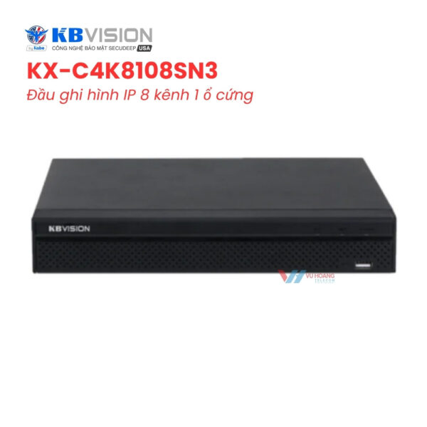 Đầu Ghi KBVISION KX-C4K8108SN3 - NVR 8 Kênh AI 12MP