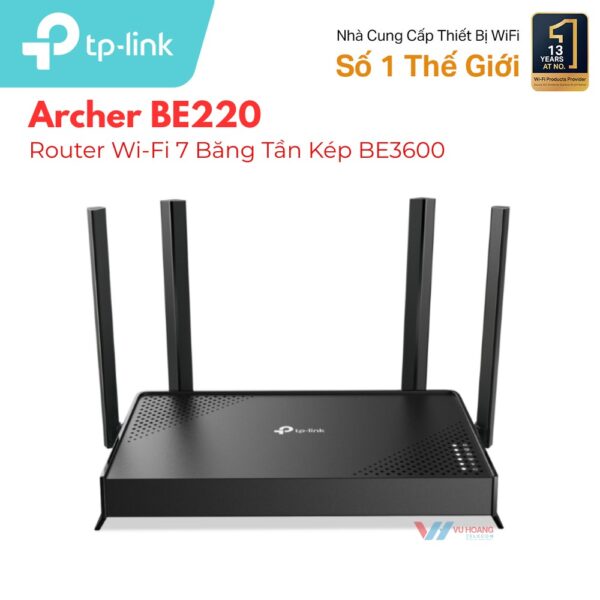 Router Wi-Fi 7 Băng Tần Kép BE3600 TP-LINK Archer BE220