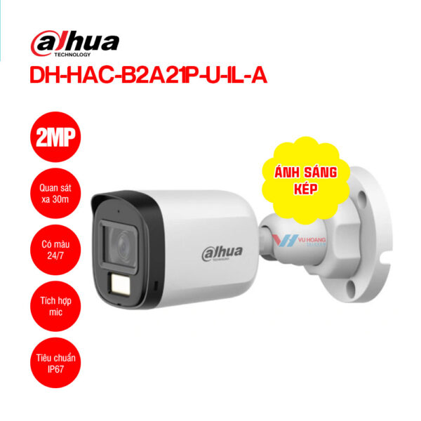 Camera Dahua DH-HAC-B2A21P-U-IL-A