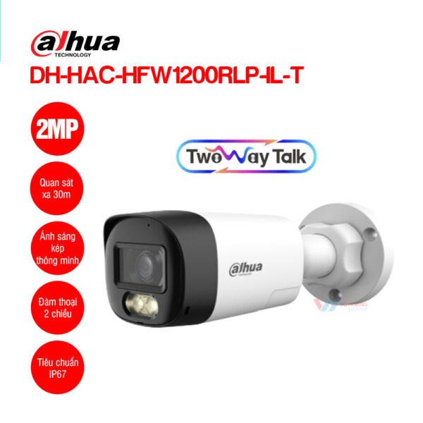 Camera HDCVI 2MP Dahua DH-HAC-HFW1200RLP-IL-T