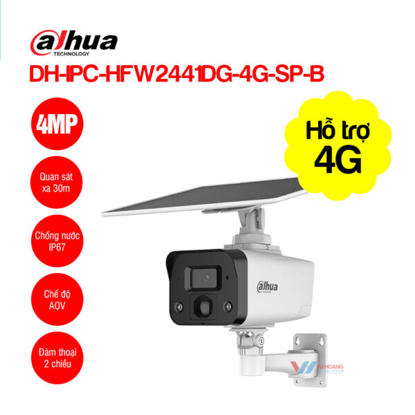 Camera 4G 4MP DAHUA DH-IPC-HFW2441DG-4G-SP-B