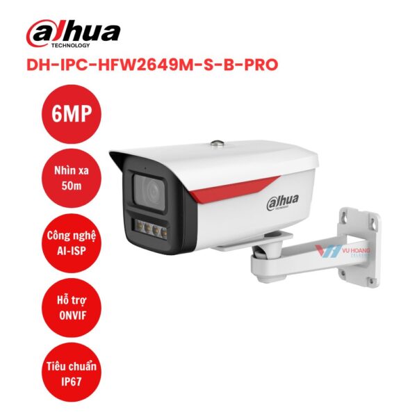 Camera IP 6MP DAHUA DH-IPC-HFW2649M-S-B-PRO