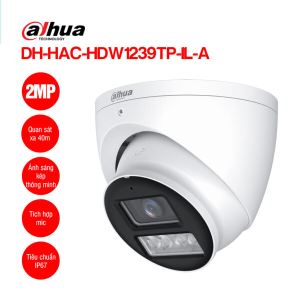 Camera HDCVI 2MP DAHUA DH-HAC-HDW1239TP-IL-A
