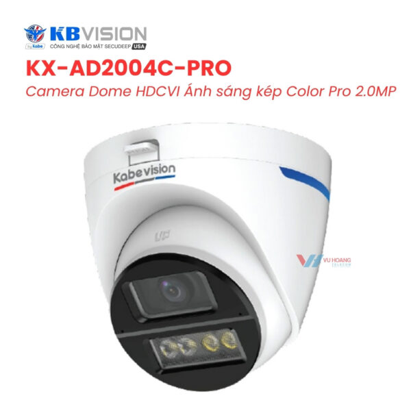 Camera KBVISION KX-AD2004C-PRO - Dome Ánh Sáng Kép 2MP