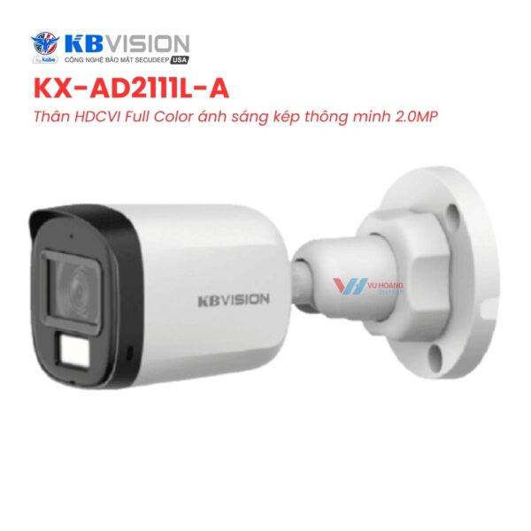 Camera KBVISION KX-AD2111L-A - Thân Full Color Kép 2MP