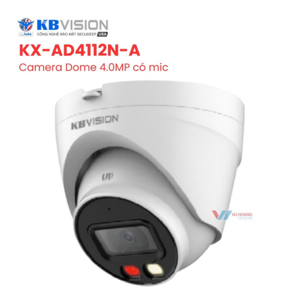 Camera IP KBVISION KX-AD4112N-A - Dome 4MP Ánh Sáng Kép