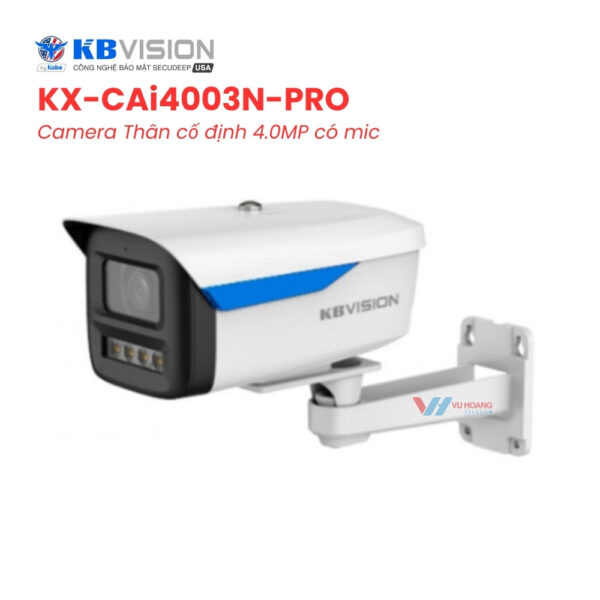Camera KBVISION KX-CAi4003N-PRO - Thân 4MP AI Mic
