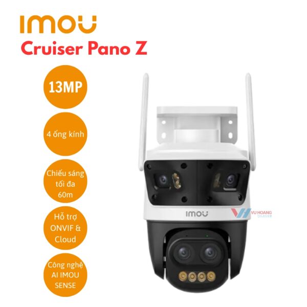 Camera IMOU Cruiser Pano Z 4 Ống Kính Zoom 12X