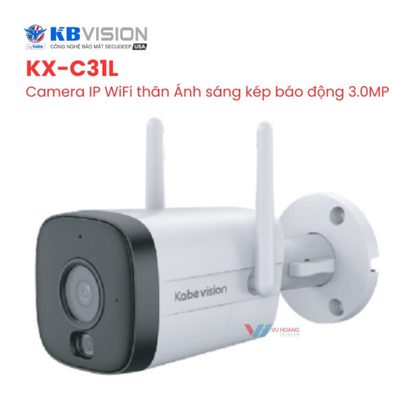 Camera WiFi KBVISION KX-C31L - Thân 3MP Đàm Thoại