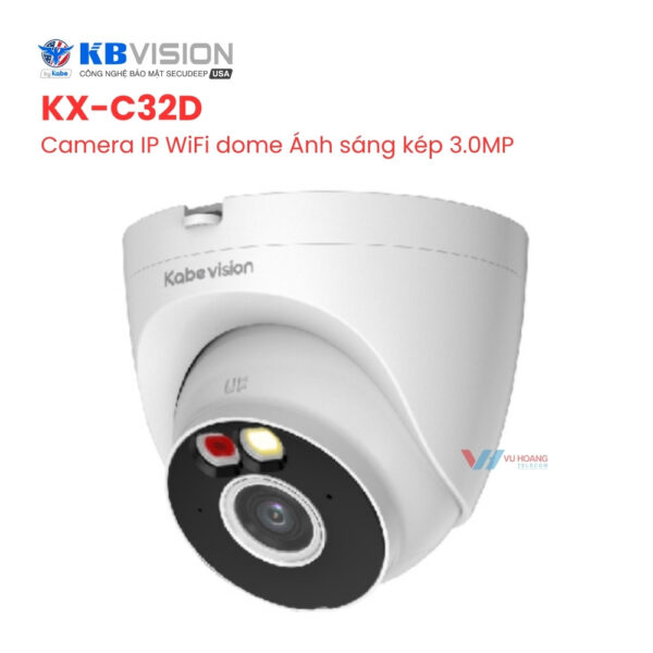 Camera WiFi KBVISION KX-C32D - Dome 3MP Ánh Sáng Kép