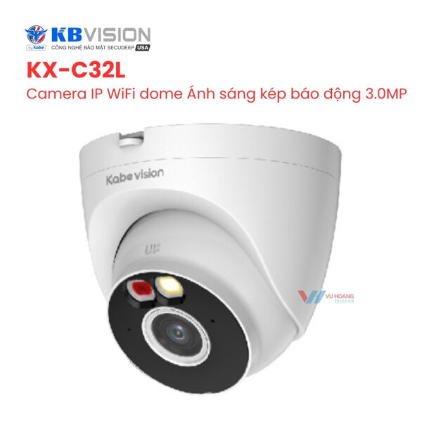 Camera WiFi KBVISION KX-C32L - Dome 3MP Còi Hú SMD