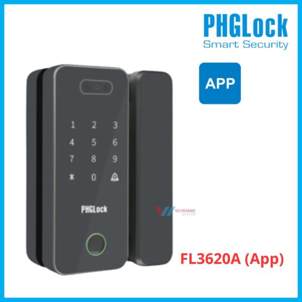 Khóa Cửa Kính PHGLOCK FL3620A App, Nhận Diện Mặt Giá Tốt