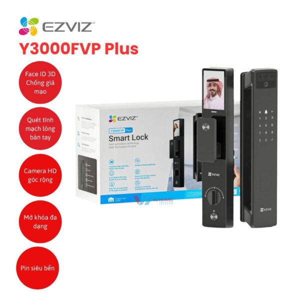 Ezviz Y3000FVP Plus - Khóa Thông Minh Face ID 3D 2025