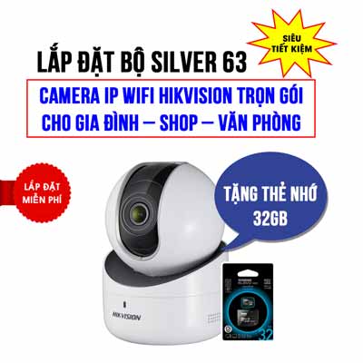 Lắp camera IP Wifi Hikvision HKI-2Q01EFD-IW (Gói Silver 63)