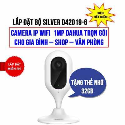 Lắp đặt camera IP Wifi 1MP DAHUA DHI-C12P giá rẻ (SILVER D42019-6)