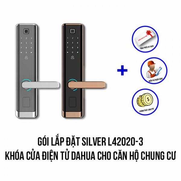 Lắp đặt khóa cửa điện tử DAHUA cho căn hộ chung cư gói SILVER L42020-3