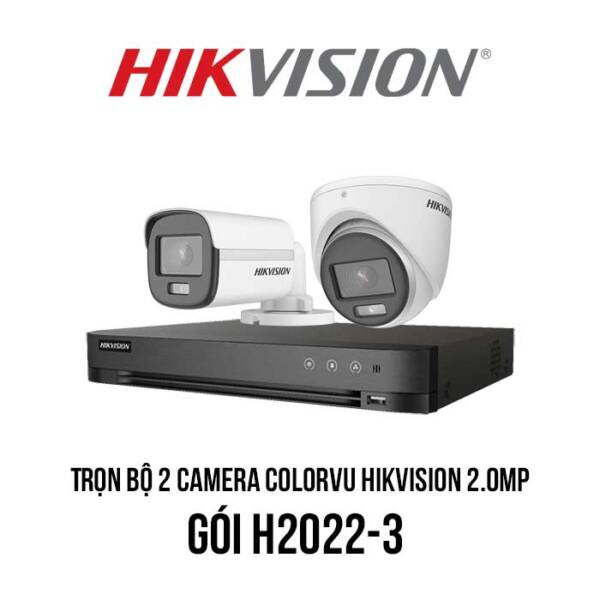 Trọn bộ 2 camera ColorVu HIKVISION 2MP