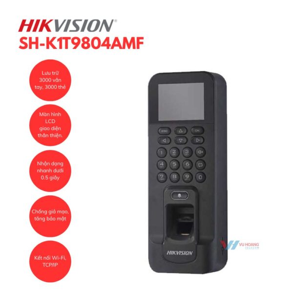 Máy chấm công vân tay HIKVISION SH-K1T9804AMF chính hãng