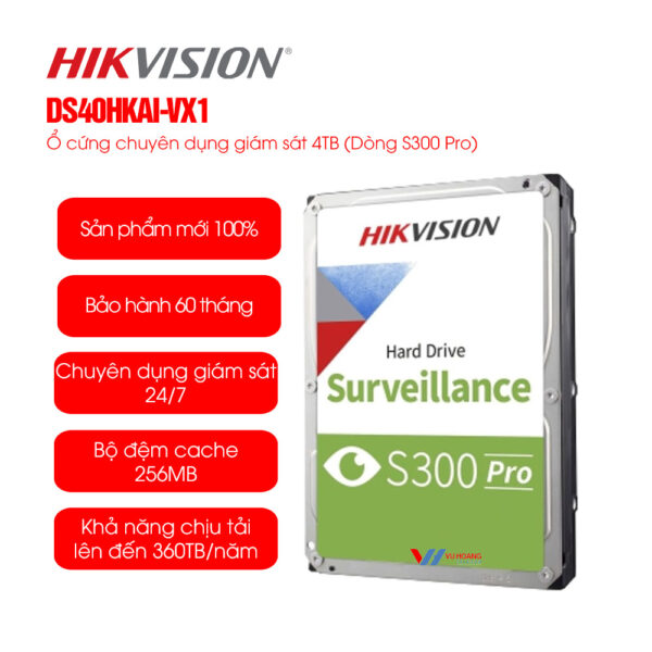 Hikvision DS40HKAI-VX1 - Ổ cứng giám sát 4TB giá rẻ