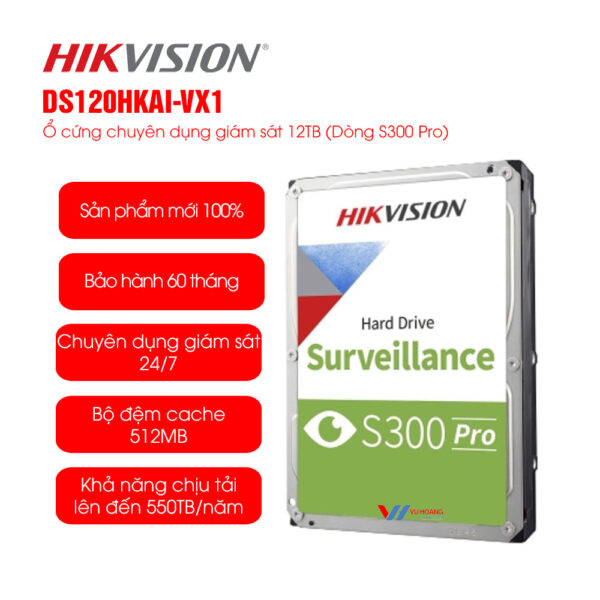 Hikvision DS100HKAI-VX1 - Ổ cứng giám sát 10TB giá rẻ