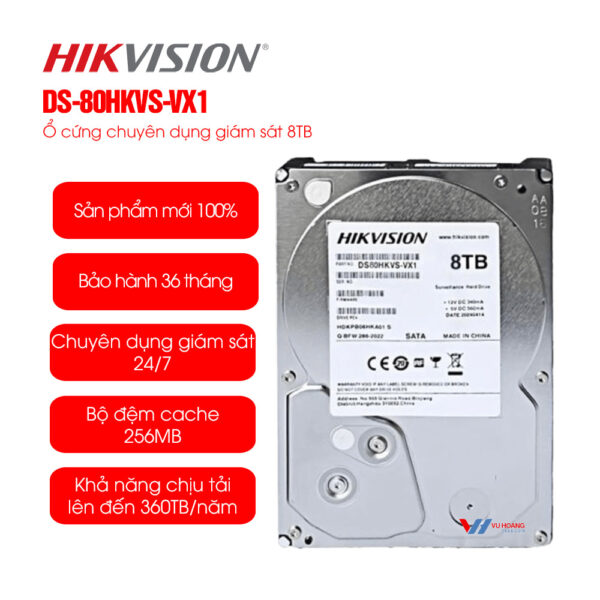 Hikvision DS-80HKVS-VX1 - Ổ cứng giám sát 8TB giá rẻ