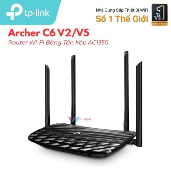 Router WiFi TP-Link Archer C6 V2/V5 AC1350 Giá Tốt