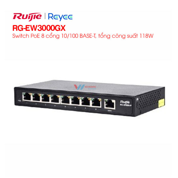 Switch 8 cổng RUIJIE RG-S1809-P giá rẻ tại Vuhoangtelecom