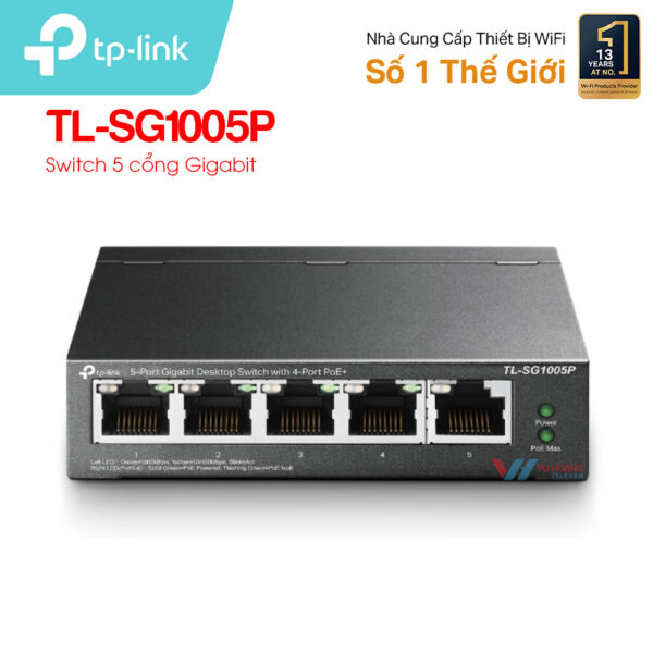 Switch 5 cổng Gigabit TP-LINK TL-SG1005P giá rẻ