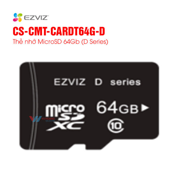Thẻ nhớ MicroSD 64Gb EZVIZ CS-CMT-CARDT64G-D giá rẻ tại Vũ Hoàng Telecom
