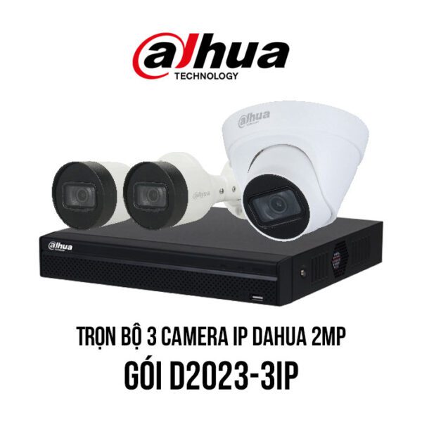 Trọn bộ 3 camera IP Dahua 2MP [D2023-3IP]