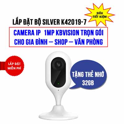 Lắp đặt camera Wifi Cube KBVISION KBI-H10WN giá rẻ (SILVER K42019-7)