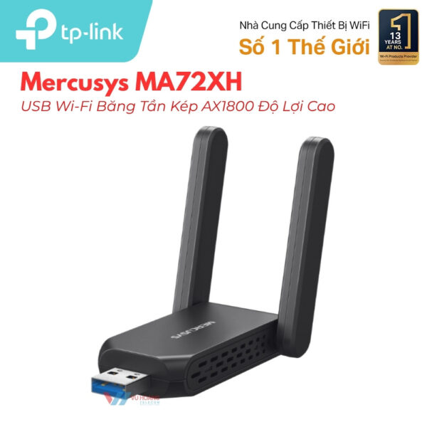 USB WiFi Mercusys MA72XH Wi-Fi 6 AX1800 Chính Hãng