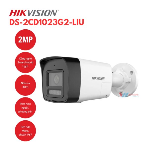 Camera IP 2MP thân trụ HIKVISION DS-2CD1023G2-LIU
