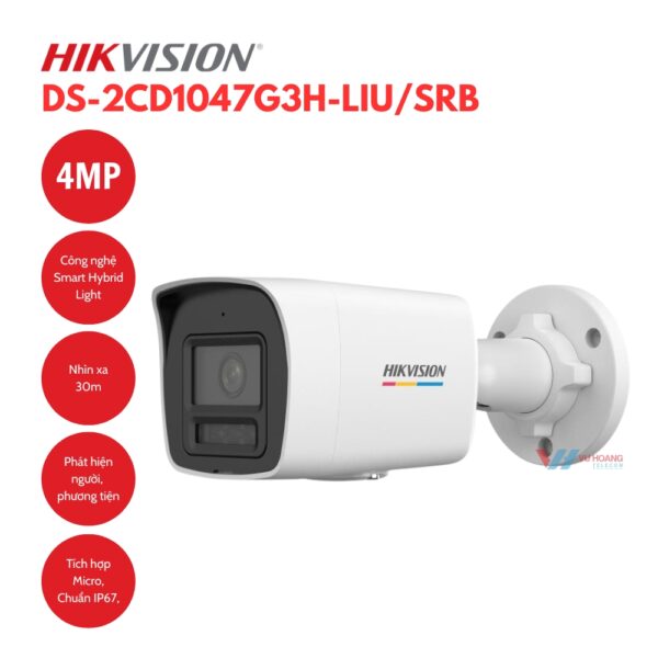 Camera HIKVISION DS-2CD1047G3H-LIU/SRB - ColorVu 4MP