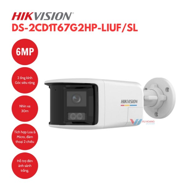 Camera HIKVISION DS-2CD1T67G2HP-LIUF/SL