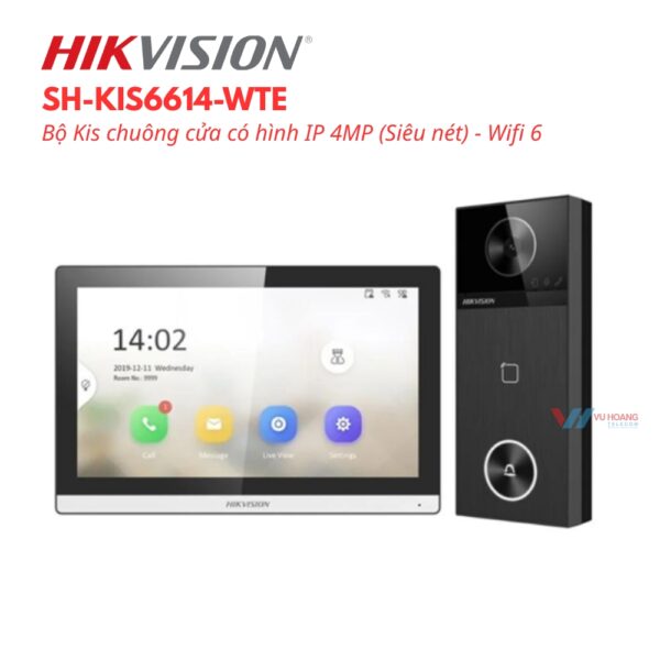 Chuông Cửa Hikvision SH-KIS6614-WTE Camera 4MP Wifi 6