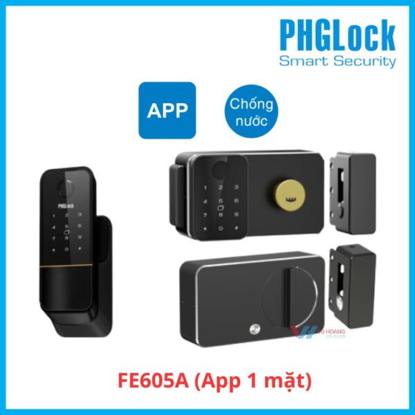 Khóa Cửa PHGLock FE605A App 1 Mặt Cổng Sắt Giá Tốt